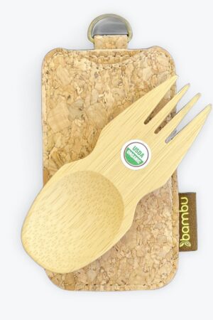 Bamboo Spork & Cork Travel Set