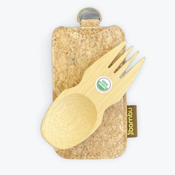 Bamboo Spork & Cork Travel Set