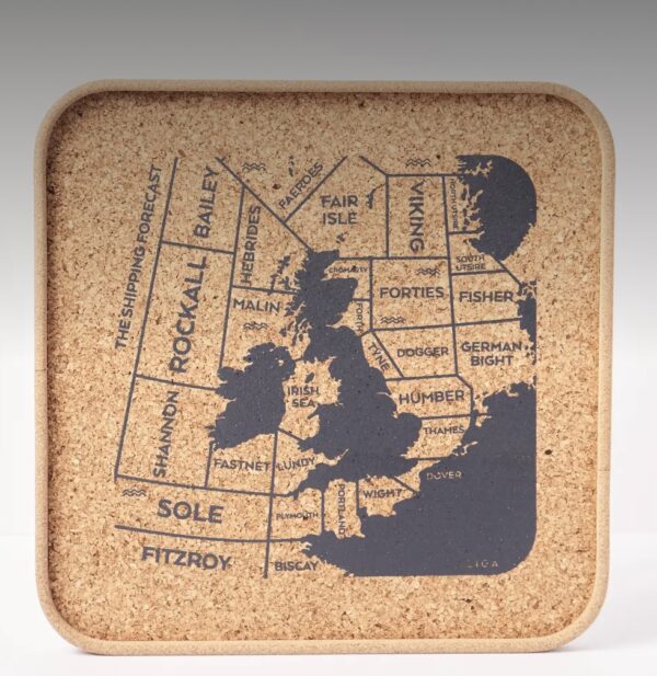 Shipping Forecast - Square Cork Tray