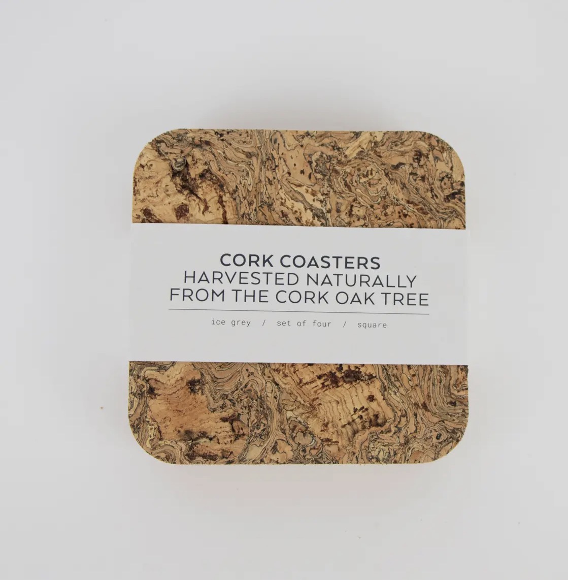 Natural Cork Coasters - Set of 4 Square