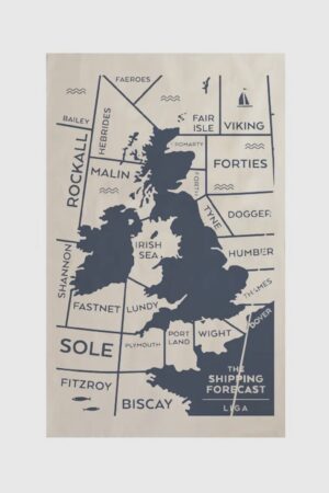 Organic Cotton Tea Towel | Shipping Forecast